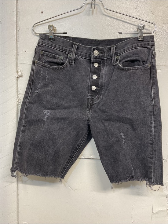 Levi's Pants - Levi's button-up fly Black Washed High-Rise Cutoff Denim shorts size 29